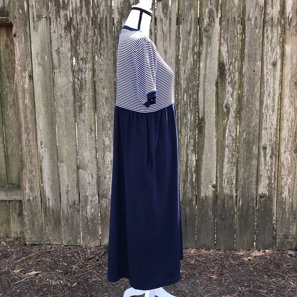 Blue and White knit Dress Size M - Picture 4 of 8